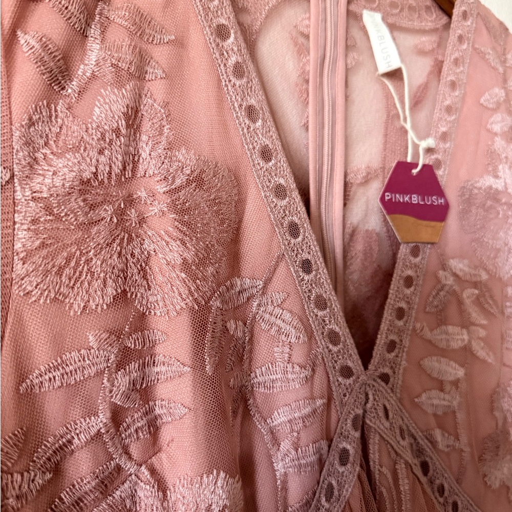 Pinkblush Mauve Lace Maternity Maxi Dress - Picture 7 of 10